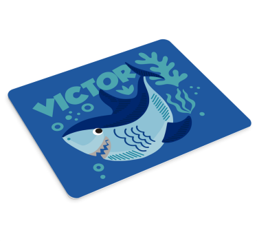 Originele muismat speelse haai ontwerp - TenStickers