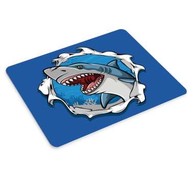 Muismat Grote haai 3d - TenStickers