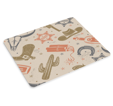 Originele muismat met western thema elementen - TenStickers