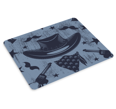 Gaming muismat vintage cowboyhoed - TenStickers