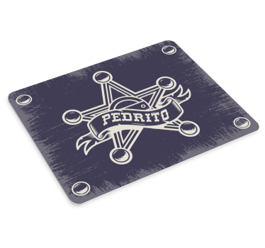 Muismat met naam sheriff ster embleem - TenStickers