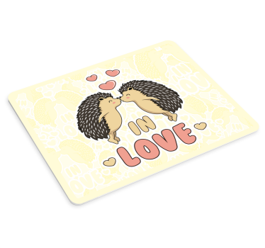 Citaat muismat egels die samen kussen - TenStickers