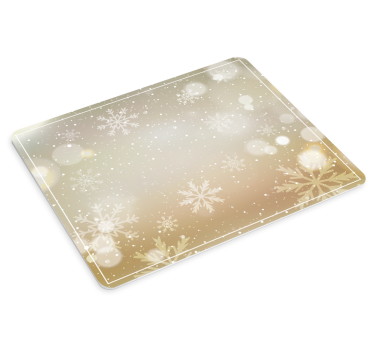Sneeuwvlok achtergrond muismat kerst - TenStickers