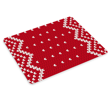 Muismat kerst rood hart patroon - TenStickers