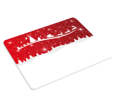 Muismat kerst feestelijk rode scenery - TenStickers