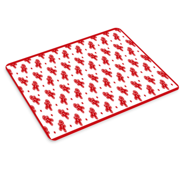 Muismat kerst peperkoek figuren patroon - TenStickers