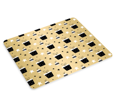 Muismat kerst feestelijk cadeau patroon - TenStickers