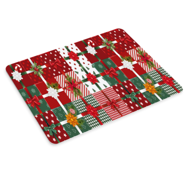 Muismat kerst feestelijk cadeau patroon - TenStickers