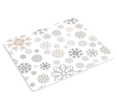 Muismat kerst met sneeuwvlokkenpatroon - TenStickers