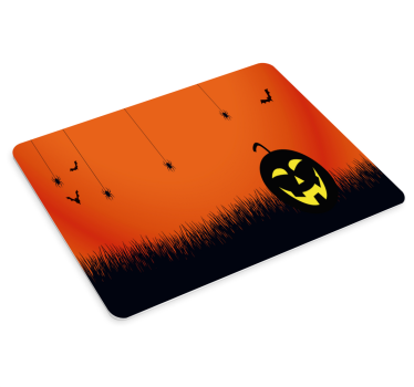 Muismat kerst halloween pompoen scene - TenStickers