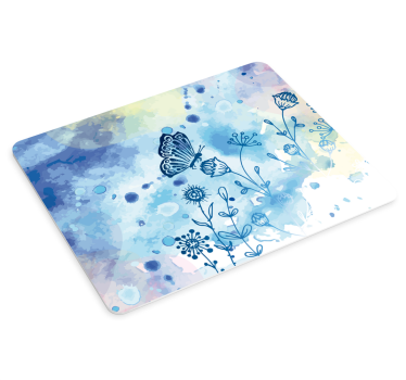 Vlinders muismat Bloemen tekenen en vlinders - TenStickers