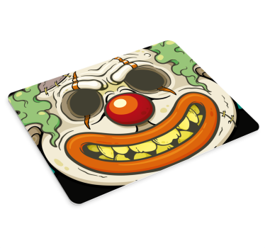 Griezelig clownsgezicht originele muismat - TenStickers