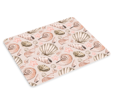 Patronen muismat schelp en zeester motief - TenStickers