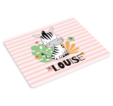 Originele muismat schattig zebra karakter - TenStickers
