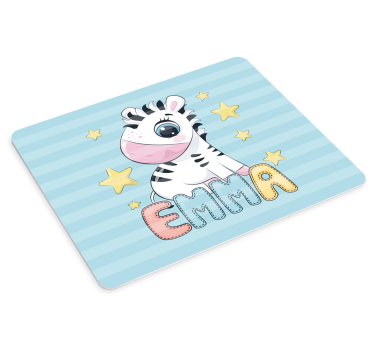 Originele muismat schattige zebra illustratie - TenStickers