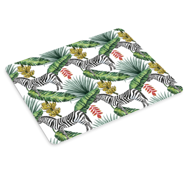 Zebra blad print patronen muismat - TenStickers