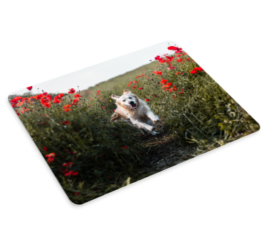 Originele muismat blije hond die rent - TenStickers