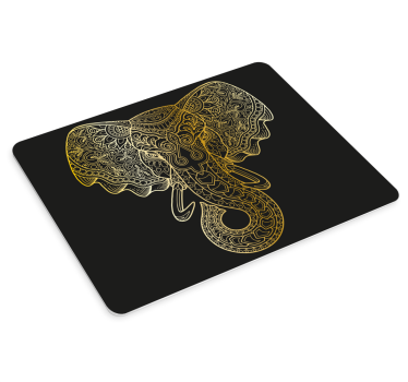 Originele muismat met ingewikkeld olifantenontwerp - TenStickers