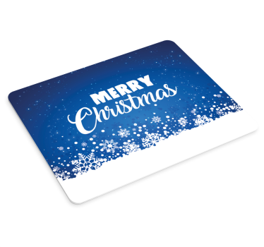 Muismat kerst vrolijke feestdagen sneeuwvlokken - TenStickers