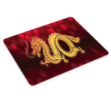 Anime muismat gouden draak illustratie - TenStickers