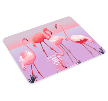 Elegante flamingobijeenkomst originele muismat - TenStickers