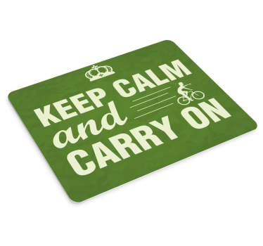Citaat muismat houd kalm fiets citaat - TenStickers