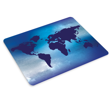 Wereldkaart muismat Blauw thema - TenStickers