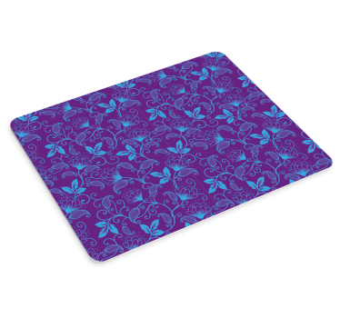 Patronen muismat bloemig blauw detail - TenStickers