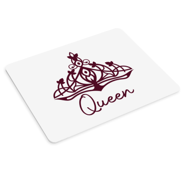 Muismat met naam elegant kroon motief - TenStickers