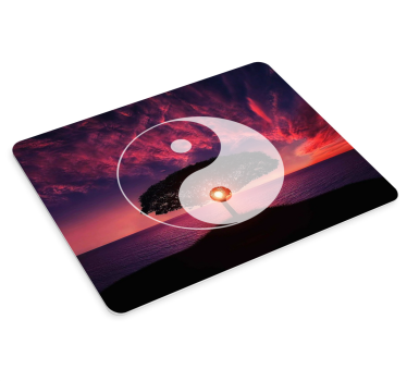 Gaming muismat yin yang zonsondergang - TenStickers