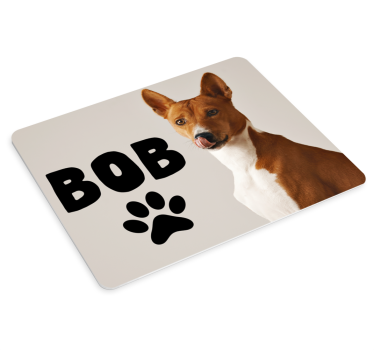 Muismat met naam hond met naam - TenStickers