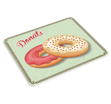 Muismat met naam heerlijke donut duo - TenStickers