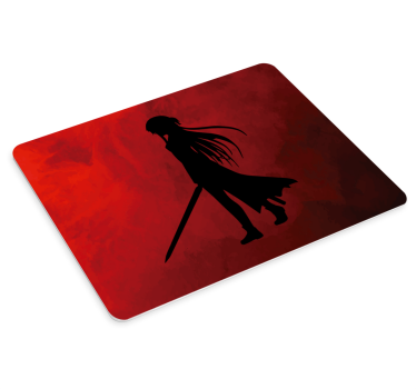 Anime muismat silhouet krijger figuur - TenStickers