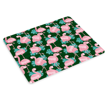 Flamingo tropen patronen muismat - TenStickers