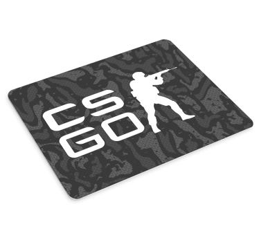 Gaming muismat silhouet shooter grafiek - TenStickers