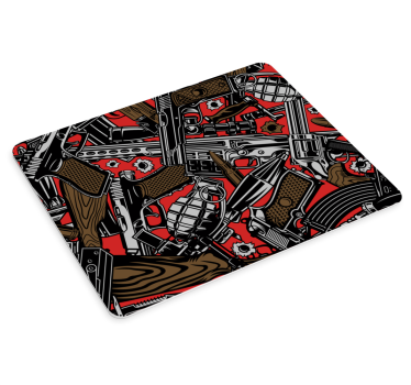 Gaming muismat dapper wapentuig motief - TenStickers