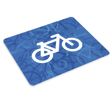 Gaming muismat met gestileerde fietsafbeelding - TenStickers