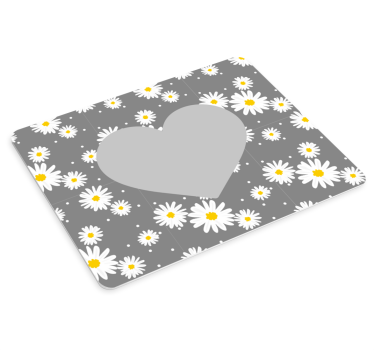 Madeliefjes hart patroon patronen muismat - TenStickers