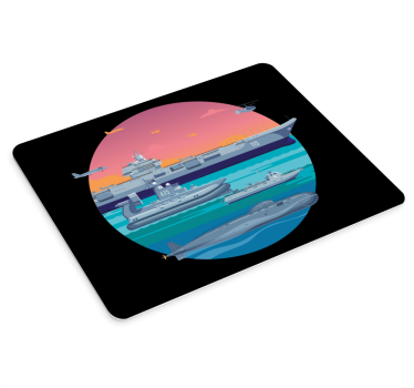 Gaming muismat marinevloot scène - TenStickers