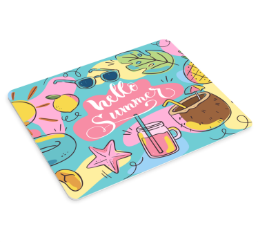 Muismat met naam zomer groet ontwerp - TenStickers