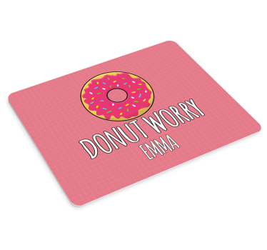 Muismat met naam speelse donut concept - TenStickers