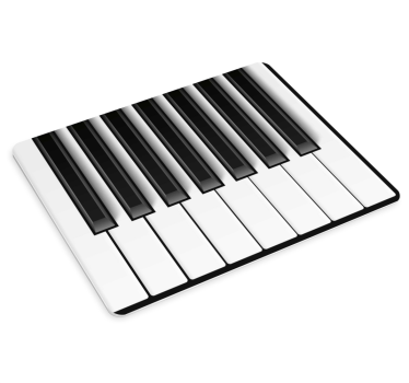 Originele muismat piano toetsen kunst - TenStickers