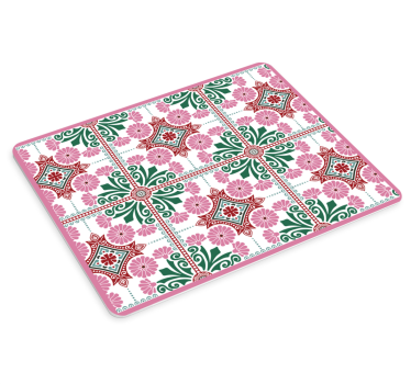 Patronen muismat bloemig geometrisch motief - TenStickers