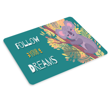 Citaat muismat koala die ambities nastreeft - TenStickers