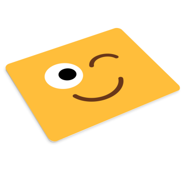 Originele muismat Knipoog emoji - TenStickers