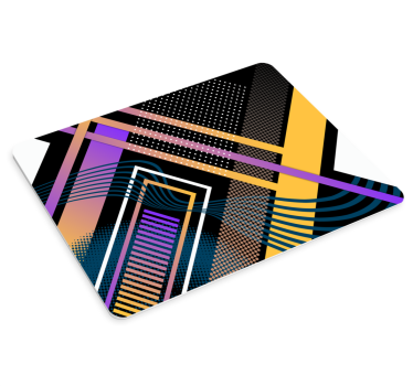 Originele muismat kleurrijke geometrische strepen - TenStickers