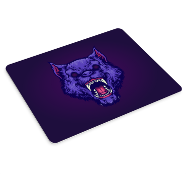 Gaming muismat ferocieuze wolfskop - TenStickers