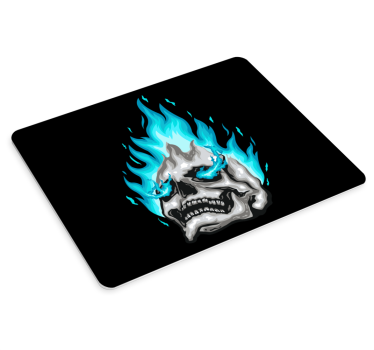 Gaming muismat vurige schedel grafiek - TenStickers