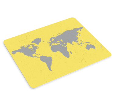 Muismat wereldkaart schets - TenStickers