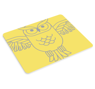 Originele muismat uilfiguur omtrek - TenStickers